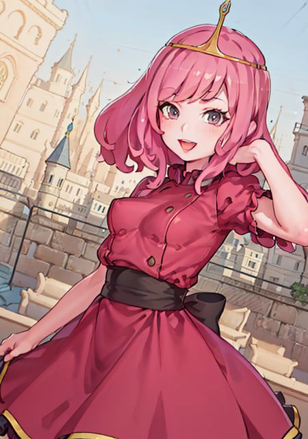 Premium AI Image | Bubblegum Dream Cute Anime Girl with Pink Hair Portrait